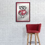 Wisconsin Badgers: Mascot - Framed Mirrored Wall Sign, NCWISB-275-01