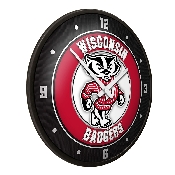 Wisconsin Badgers: Mascot - Modern Disc Wall Clock, FNB-NCWISB-510-02A