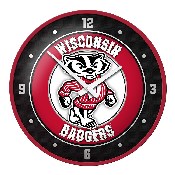 Wisconsin Badgers: Mascot - Modern Disc Wall Clock, FNB-NCWISB-510-02A