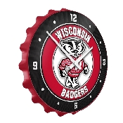 Wisconsin Badgers: Mascot - Bottle Cap Wall Clock, FNB-NCWISB-540-02A