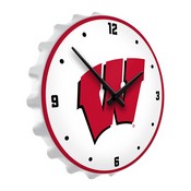 Wisconsin Badgers: Bottle Cap Lighted Wall Clock, NCWISB-545-01
