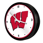 Wisconsin Badgers: Retro Lighted Wall Clock, NCWISB-550-01