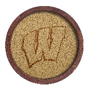 Wisconsin Badgers: "Faux" Barrel Framed Cork Board, FNB-NCWISB-632-01A