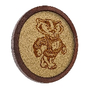 Wisconsin Badgers: Mascot - "Faux" Barrel Framed Cork Board, FNB-NCWISB-632-02A