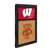 Wisconsin Badgers: Dual Logo - Cork Note Board, FNB-NCWISB-640-02A