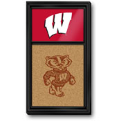 Wisconsin Badgers: Dual Logo - Cork Note Board, FNB-NCWISB-640-02A