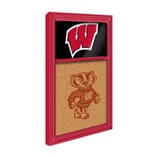 Wisconsin Badgers: Dual Logo - Cork Note Board, FNB-NCWISB-640-02A