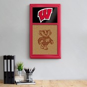 Wisconsin Badgers: Dual Logo - Cork Note Board, FNB-NCWISB-640-02A