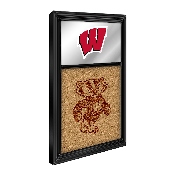 Wisconsin Badgers: Dual Logo - Mirrored Cork Note Board, NCWISB-645-02