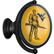 West Virginia Mountaineers: Mountaineer - Original Oval Rotating Lighted Wall Sign, FNB-NCWVIR-125-03A