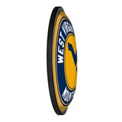 West Virginia Mountaineers: Round Slimline Lighted Wall Sign, FNB-NCWVIR-130-01A