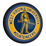 WVU - West Virginia Mountaineers  Slimline Illuminated Team Spirit Wall Sign-Round, FNB-NCWVIR-130