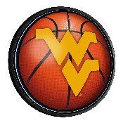 West Virginia Mountaineers: Basketball - Round Slimline Lighted Wall Sign, NCWVIR-130-11