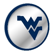 West Virginia Mountaineers: Modern Disc Mirrored Wall Sign, FNB-NCWVIR-235-01A