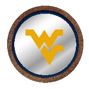 West Virginia Mountaineers: Mirrored Barrel Top Mirrored Wall Sign