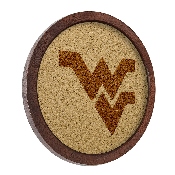 West Virginia Mountaineers: "Faux" Barrel Framed Cork Board, FNB-NCWVIR-632-01A