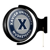 Xavier University Musketeers Rotating Illuminated Team Spirit Wall Sign-Round, FNB-NCXVRM-115