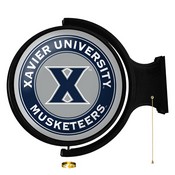 Xavier University Musketeers Rotating Illuminated Team Spirit Wall Sign-Round, FNB-NCXVRM-115