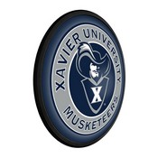 Xavier University Musketeers Slimline Illuminated Team Spirit Wall Sign-Round, FNB-NCXVRM-130