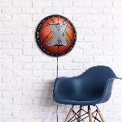 Xavier Musketeers: Basketball - Round Slimline Lighted Wall Sign, NCXVRM-130-11