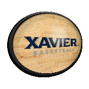 Xavier Musketeers: Hardwood - Oval Slimline Lighted Wall Sign, NCXVRM-140-12