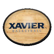 Xavier Musketeers: Hardwood - Oval Slimline Lighted Wall Sign, NCXVRM-140-12