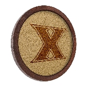 Xavier Musketeers: "Faux" Barrel Framed Cork Board, FNB-NCXVRM-632-01A