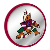 Arizona Coyotes: Modern Disc Mirrored Wall Sign, AGS-NHARIZ-235-01A