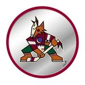 Arizona Coyotes: Modern Disc Mirrored Wall Sign, AGS-NHARIZ-235-01A