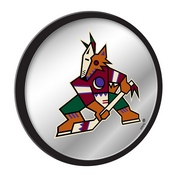 Arizona Coyotes: Modern Disc Mirrored Wall Sign, AGS-NHARIZ-235-01A