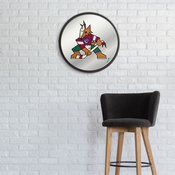 Arizona Coyotes: Modern Disc Mirrored Wall Sign, AGS-NHARIZ-235-01A