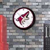 Arizona Coyotes: Illuminated Retro Diner Wall Clock, NHARIZ-550-01