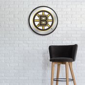 Boston Bruins: Modern Disc Mirrored Wall Sign, AGS-NHBOST-235-01A