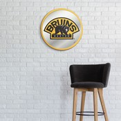 Boston Bruins: Secondary Logo - Modern Disc Mirrored Wall Sign, FNB-NHBOST-235-02A