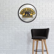 Boston Bruins: Secondary Logo - Modern Disc Mirrored Wall Sign, FNB-NHBOST-235-02A