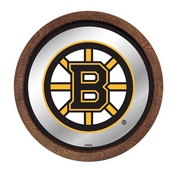 Boston Bruins: Barrel Top Mirrored Wall Sign, AGS-NHBOST-245-01A