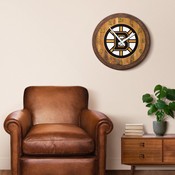 Boston Bruins: "Faux" Barrel Top Wall Clock, NHBOST-560-01
