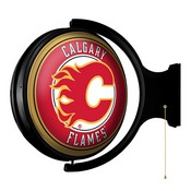 Calgary Flames: Original Round Illuminated Rotating Wall Sign, NHCALG-115-01