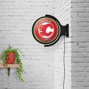 Calgary Flames: Original Round Illuminated Rotating Wall Sign, NHCALG-115-01