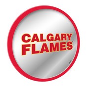 Calgary Flames: Secondary Logo - Modern Disc Mirrored Wall Sign, FNB-NHCALG-235-02A
