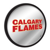 Calgary Flames: Secondary Logo - Modern Disc Mirrored Wall Sign, FNB-NHCALG-235-02A