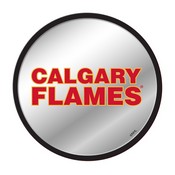 Calgary Flames: Secondary Logo - Modern Disc Mirrored Wall Sign, FNB-NHCALG-235-02A