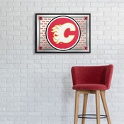 Calgary Flames: Team Spirit - Framed Mirrored Wall Sign, FNB-NHCALG-265-02A