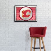 Calgary Flames: Team Spirit - Framed Mirrored Wall Sign, FNB-NHCALG-265-02A