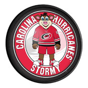 Carolina Hurricanes: Stormy - Round Slimline Lighted Wall Sign, NHCARH-130-02