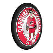 Carolina Hurricanes: Stormy - Round Slimline Lighted Wall Sign, NHCARH-130-02