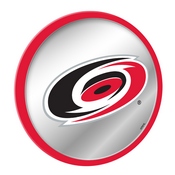 Carolina Hurricanes: Modern Disc Mirrored Wall Sign, AGS-NHCARH-235-01A
