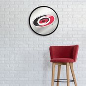 Carolina Hurricanes: Modern Disc Mirrored Wall Sign, AGS-NHCARH-235-01A