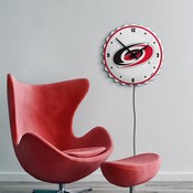 Carolina Hurricanes: Bottle Cap Lighted Wall Clock, NHCARH-545-01