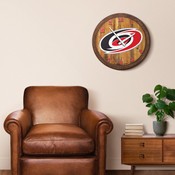 Carolina Hurricanes: "Faux" Barrel Top Wall Clock, NHCARH-560-01